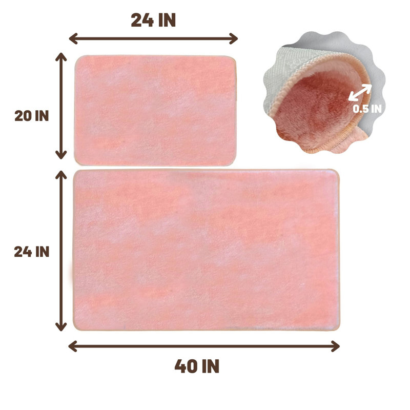Ensemble de tapis de bain moelleux
