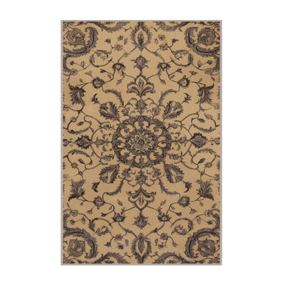 Machine Washable Persian Beige Area Rug