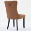 Chaises de salle à manger rembourrées en lin, de 2, café Tissu en lin épais, structure en bois massif, look élégant. Sw6801cf, chaise contemporaine 2, en lin de qualité, assise confortable, élégante.-125550846