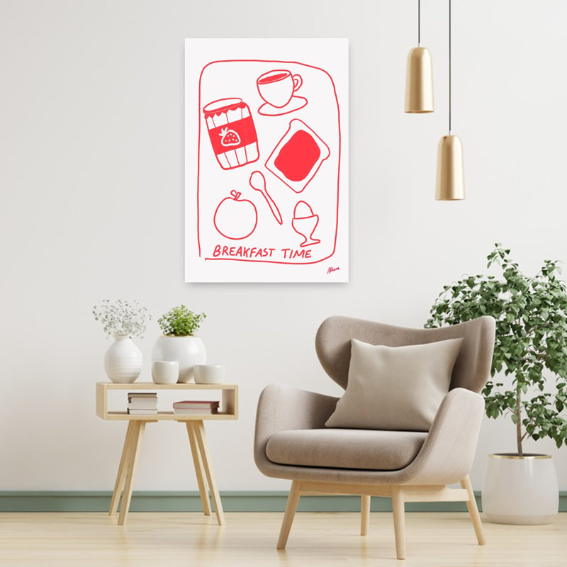 Petit déjeuner, impression d'art mural contemporain, 36" H x 24" W