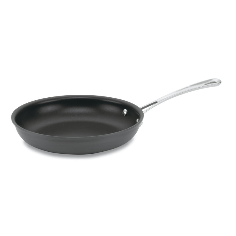 10-Inch Black Aluminum Non-Stick Skillet with Stainless Steel Handle