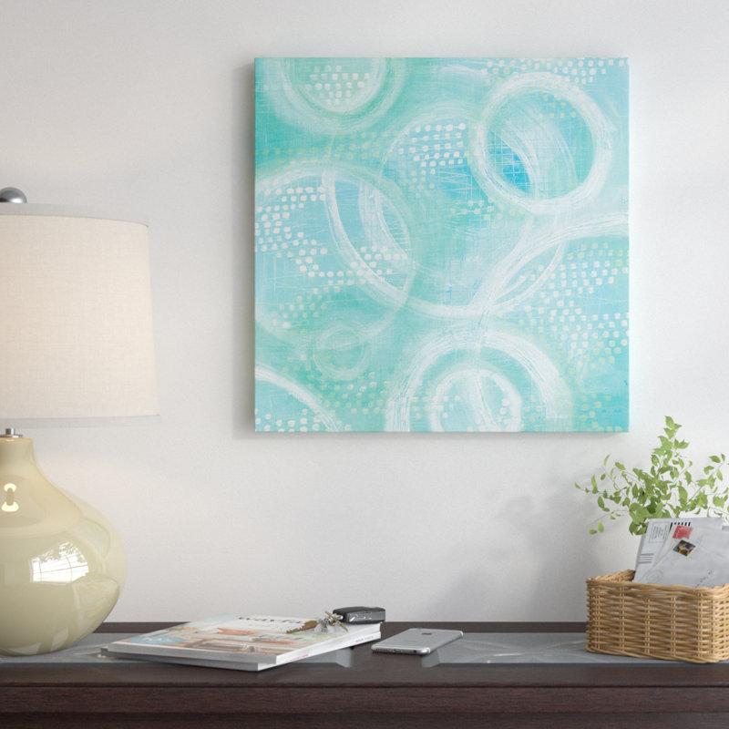 « va dans cercles i », impression sur toile tendue, H 12 po x l 12 po x P 1,5 po, Toile tendue, Pas de tapis