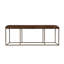 Dalee 48 in. W Leather and Iron Backless Upholstered Bench