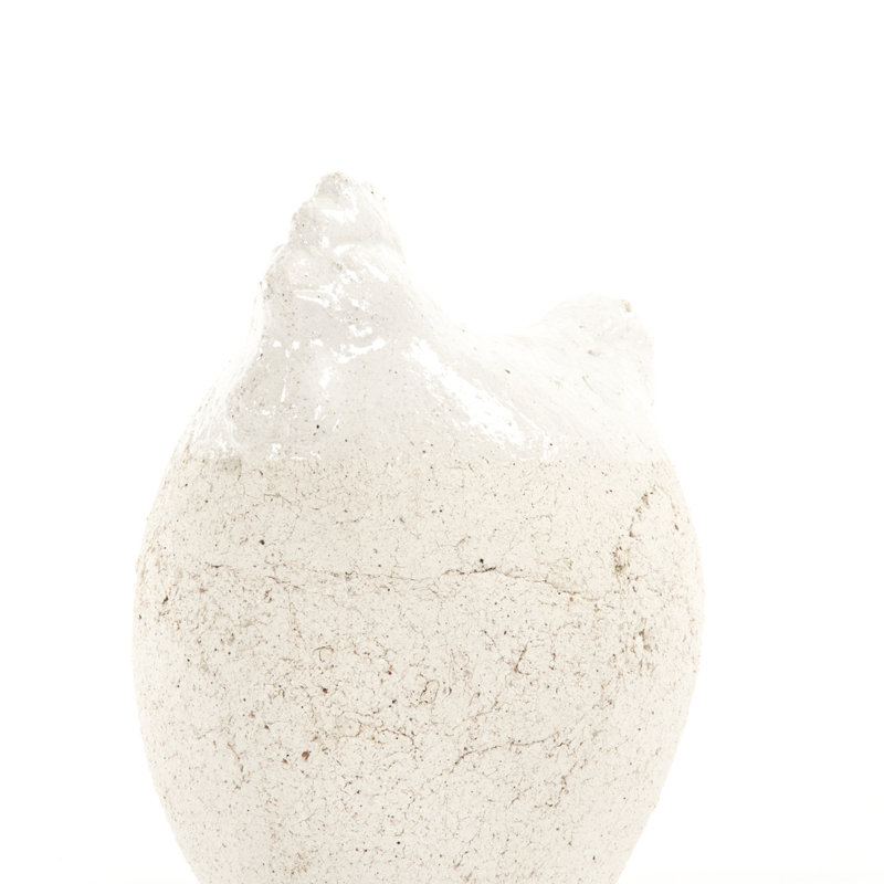 Decorative Garden Chicken Statue, 7.25" H x 11" W x 10" D