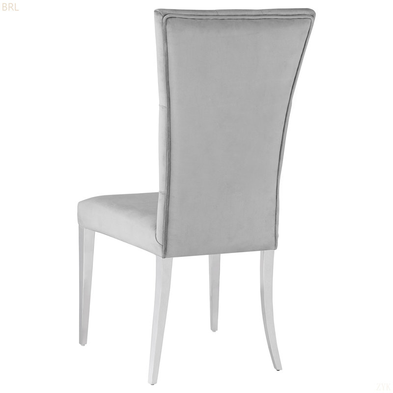Ensemble de table de salle à manger rectangulaire, 7 pièces : table, 6 chaises, Gris