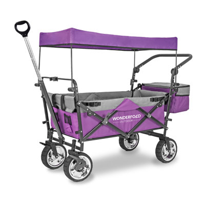 S4 Push & Pull Folding Wagon With Canopy & Brakes