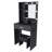 Vanity Table With Mirror & Adjustable LED Lights, Power Outlet, Hairdryer Holder & Stool – Compact Dressing Desk For Small Bedrooms-1245619983