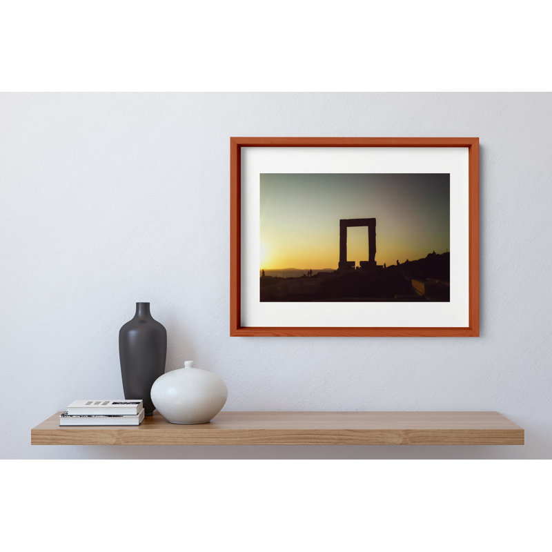 Temple Of Apollo Print by Joseph Regan, Cherry, 14" H x 16" W x 0.75" D
