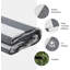 Tapis de patio intérieur / extérieur en paille réversible imperméable en plastique, noir et blanc-1238925839