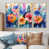 Toile naturelle avec cadre flottant