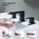 Cube Widespread 2-handle Bathroom Faucet with Drain Assembly