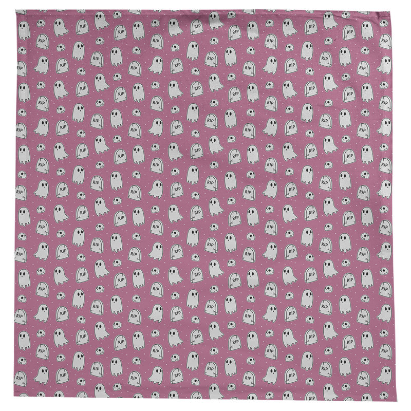 Nappe carrée à motif géométrique avicia, Rose / blanc