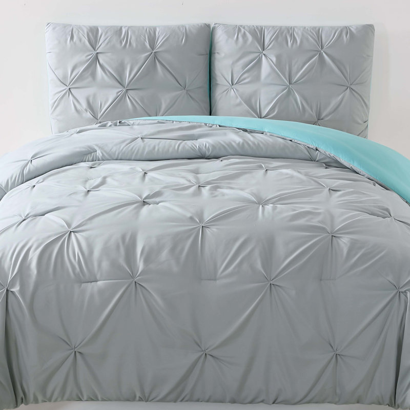 White Pintuck Twin XL Jersey Bedspread Cover Set