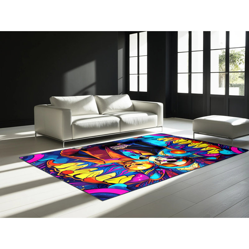 Spectrum Splatter Rug, Rectangle 2' x 3'