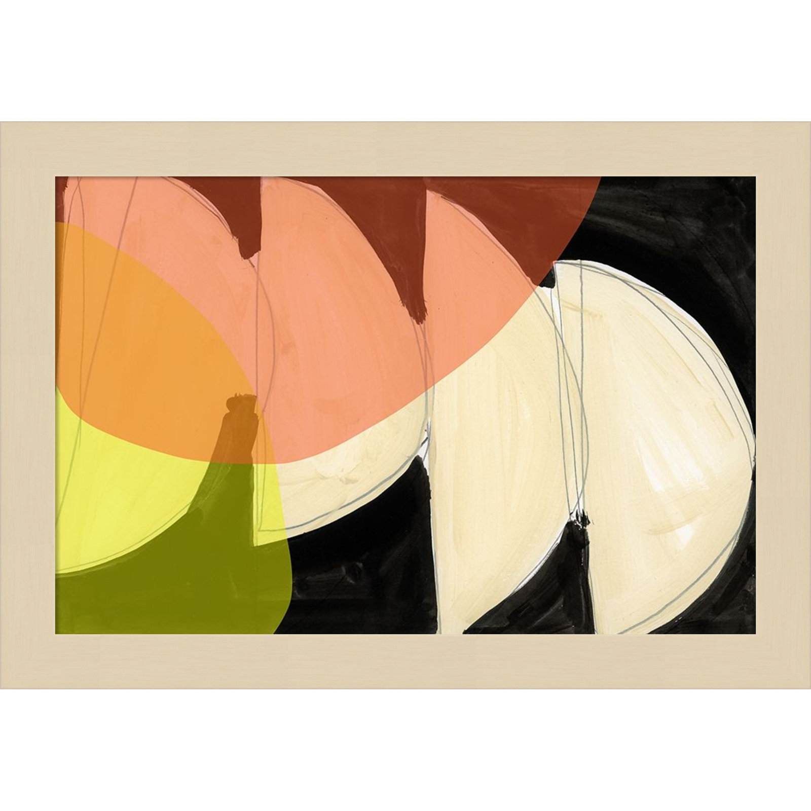 Gilpin "Four Semi Moons I" Print, Brown, 9" H x 13" W