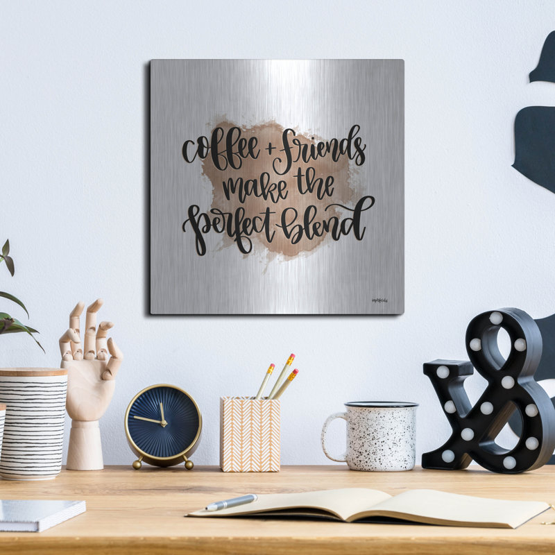 «Coffee + Friends» par Imperfect Dus «Coffee + Friends» par Imperfect Dust, H 12 po x l 12 po