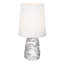 AERIN Lupin 16" Cordless Accent Lamp in Clear Glass with Linen Shade