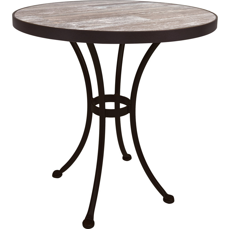 Outdoor Round Dining Table, Graphite, Venice Beach