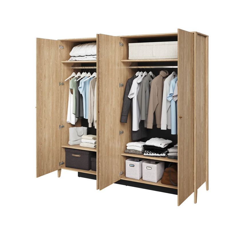 Delancy 4 Door Manufactured Wood Wardrobe