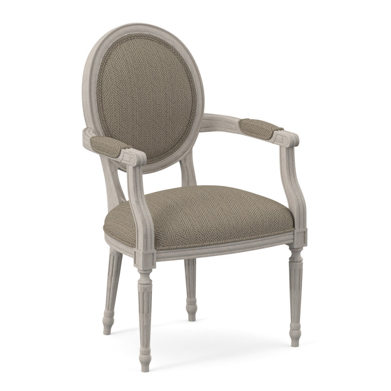 Dauphin Arm Chair, Bisque, Filigree Ivory