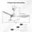 47 Inch Ceiling Fan With 22W LED Light And Remote Control 6 Speeds Reversible DC Motor White For Living Room-1098696849-1098696845