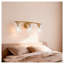 Luminaire de salle de bain 3 lumières en or brossé avec abat-jour en verre transparent - Applique murale de salle de bain moderne pour miroir, cuisine et couloir