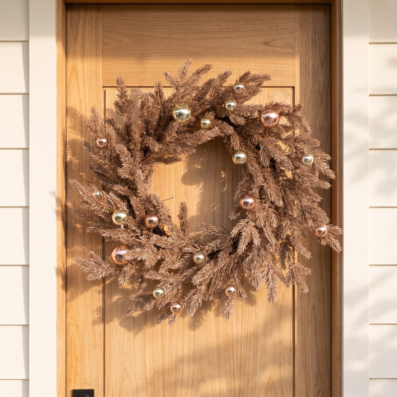 Couronne de Noël en soie 24 po