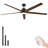 60/72 Inch Ceiling Fan With Lights, Modern Solid Wood Blades Ceiling Fan For Patios, Modern High Cfm Farmhouse Rustic Ceiling Fans, 6 Speed Quiet Reversible Dc Motor, Perfect For Kitchen, Bedroom, Living Room, Patio, Balcony-1216278629-1216278624