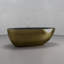 Vast Studio Textured Concrete Metallic Freestanding Oval Bathtub – Solid Surface Deep Soaking Tub with Dual-Tone Interior & Exterior, Sculpted Modern Luxury Finish-536358443