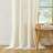 Semi Sheer Rod Pocket Curtain Panel with Tassel Fringe – Faux Linen Textured, Light Filtering, 1 Panel-509945934-509945922