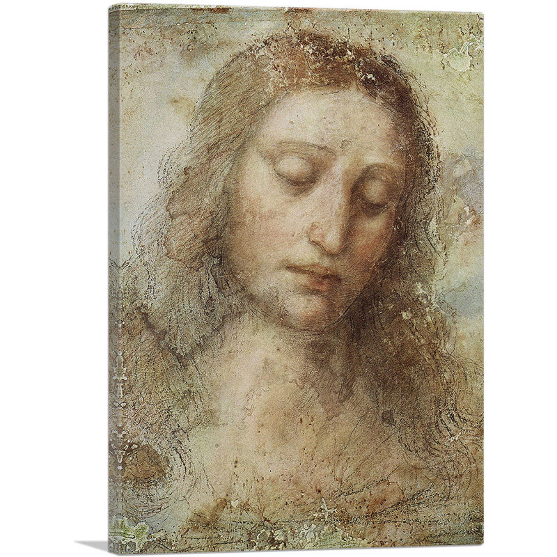 Tête de Christ - impression, H 18 po x l 12 po x P 0,75 po