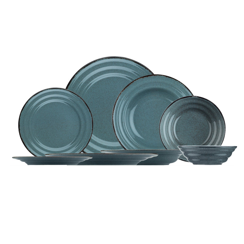 Gwynn Piece Porcelain China Dinnerware Set - Service for 6