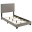 Buglosse Fabric Upholstered Twin Panel Bed Taupe-122635491-122635490