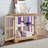 LED Curio Display Cabinet,Antique Display Cabinet With Adjustable Shelves,Retro Design Quality Showcase-550619351