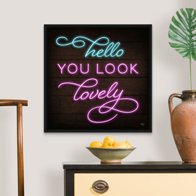 «Neon Hello Mollie B.», reproduction d'art sur toile tendue