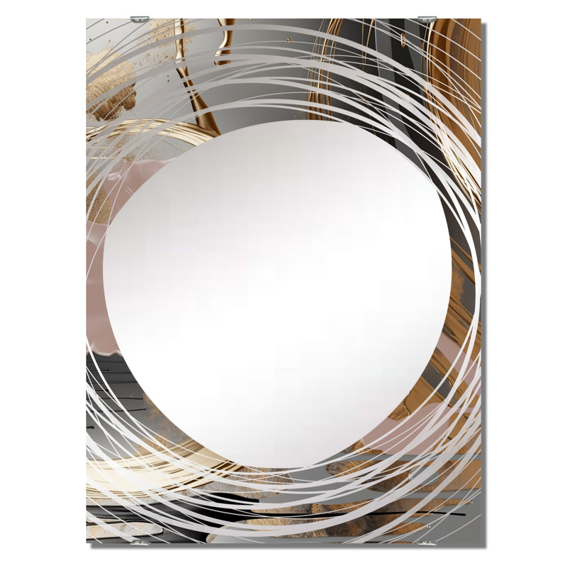 Abstrait cercles abstraits I - formes abstraites, miroir mural MIR137778, 40 po x 30 po