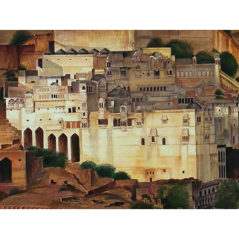 Peinture Amer Fort | Peinture à l'huile par Jagriti Sharma