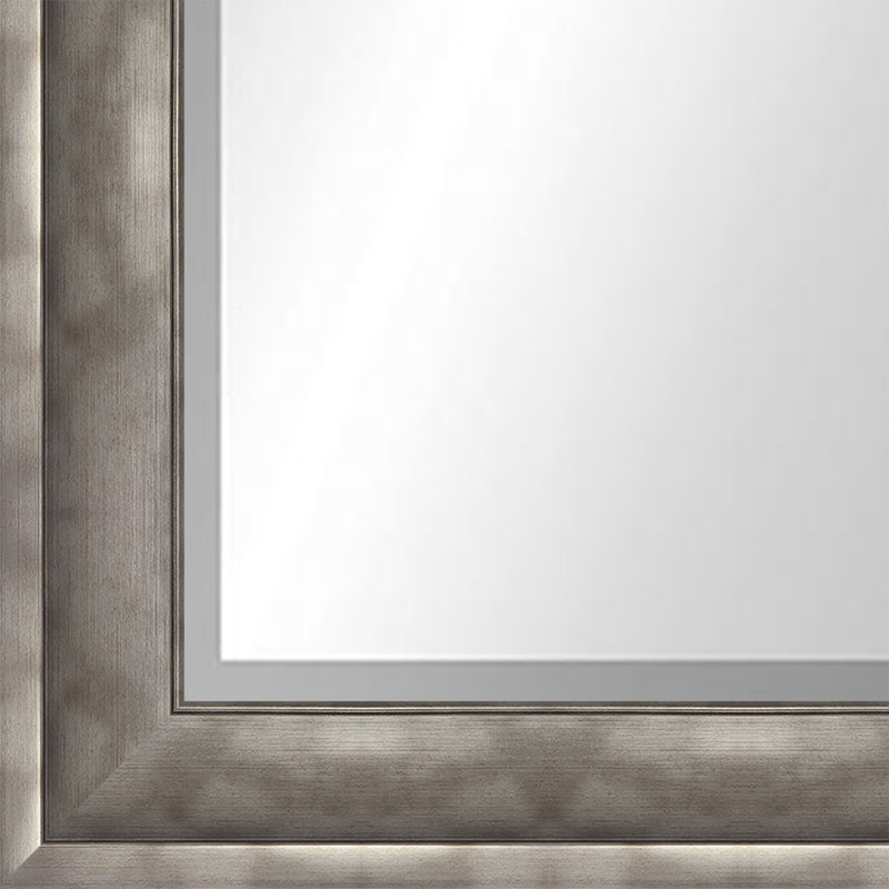 Sterling Rectangle Wall Mirror, Pewter, 44.75" x 34.75"