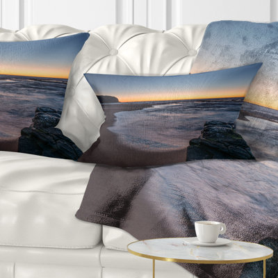 Sunrise at Sydney Over Sea - Sea & Shore Printed Throw Pillow