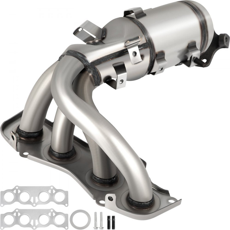 Catalytic Converter Compatible with 2002, 2003, 2004, 2005, 2006 Toyota Camry & Solara 2.4L, High Flow Cat Stainless Steel Cat Converter with Gasket Kit Exhaust Manifold (OBD III Compliant)