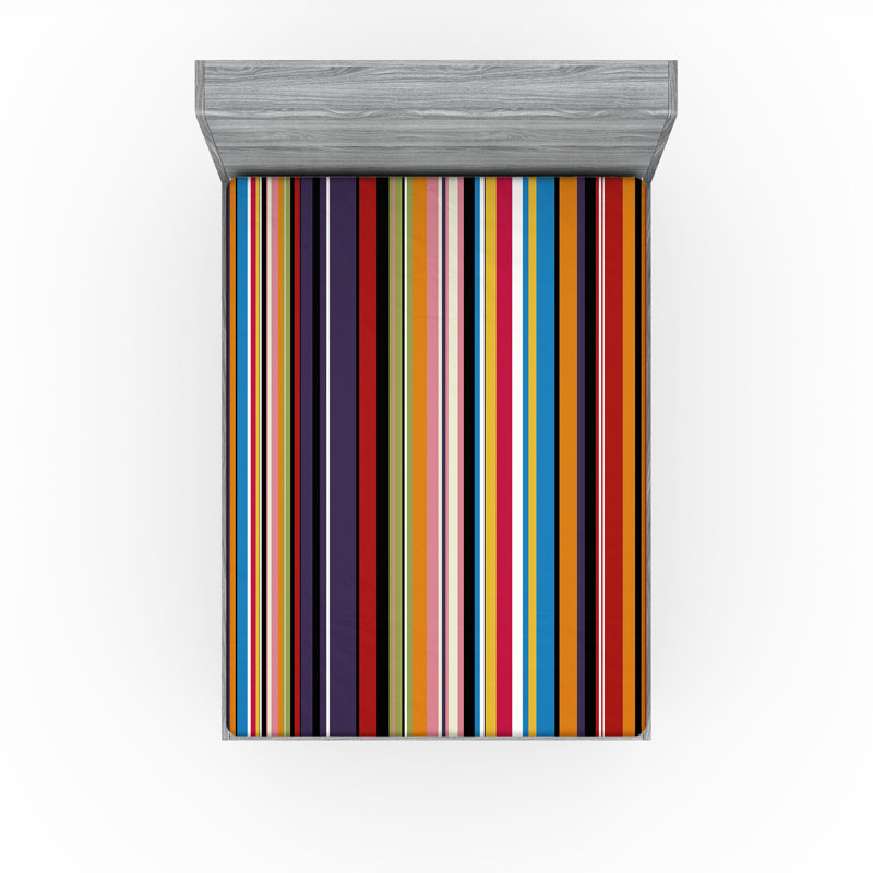 Ensemble de 2 drap-housse à motif abstrait Ambesonne, Drap-housse de taille très grand californien