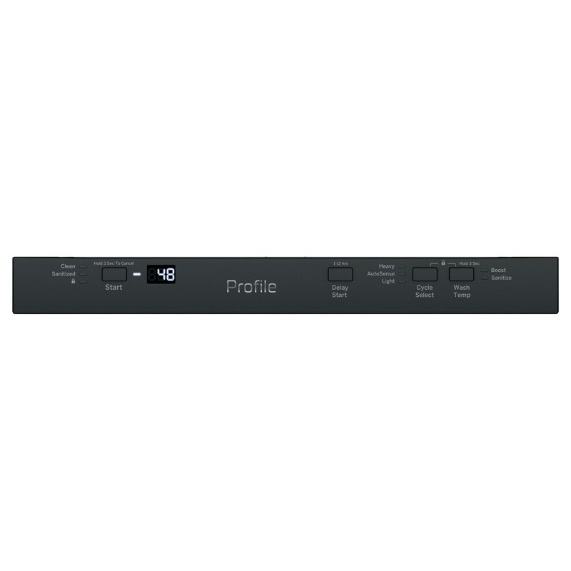 18" 47 dBA Built-in Dishwasher with Sanitize Cycle, Black