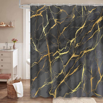 Rideau de douche Marble En White Stone