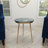 Erhart Ceramic Side End Accent Table with Black Marble Top
