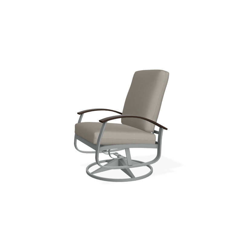 Belle Isle Outdoor Swivel Lounge Chair, Canvas Navy Sunbrella® Canvas, Kona P10, Textured Graphite