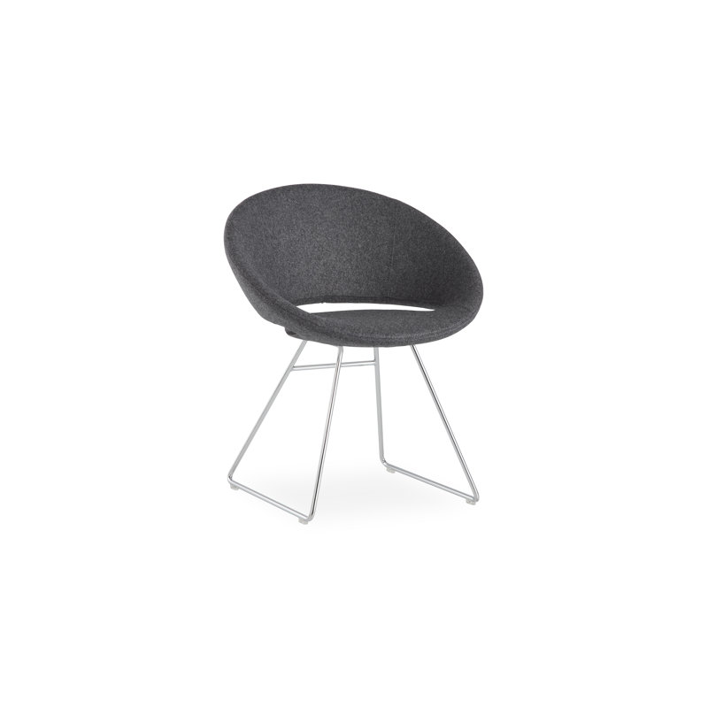 Elrosa 18'' H Wool Upholstered Side Chair