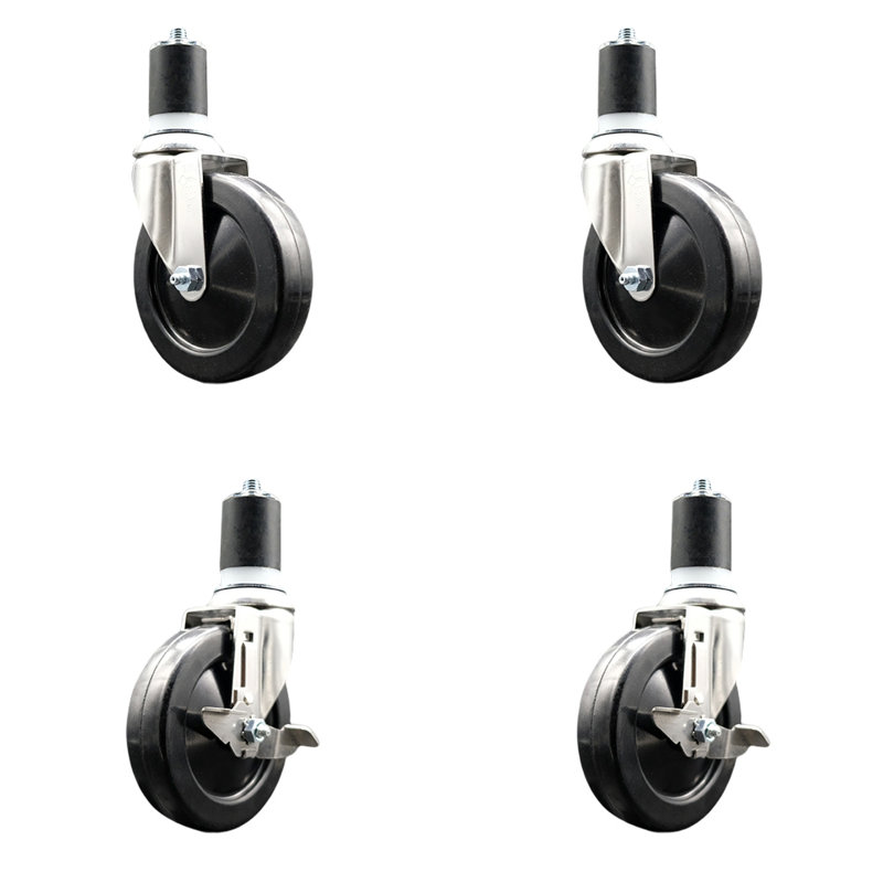 Ensemble de roulettes extensibles en caoutchouc 316S