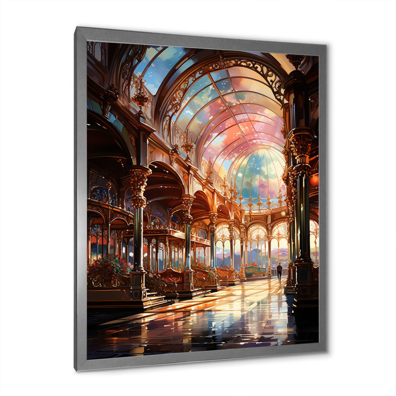 «Xalia Carousel Whimsical Delight III», reproduction sur toile, H 20 po x l 12 po x P 1 po, Cadre photo argenté