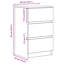 Bedside Cabinet With 3 Drawers 39X35x65 Cm-1950791852
