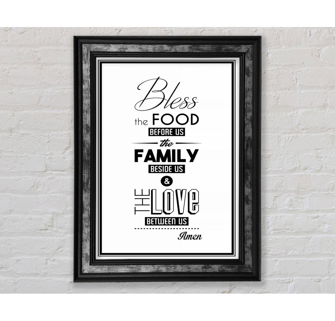 Bless The Food Before Us 2 - Single Picture Frame Typography